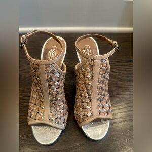 Coach Tan Woven Women's Sandals